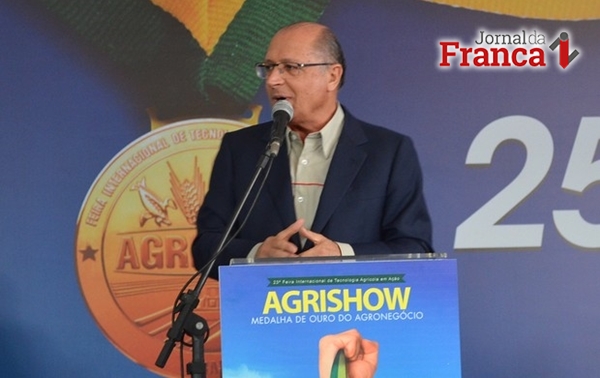 Alckmin discursa na abertura da Agrishow, nesta segunda, em Ribeirão