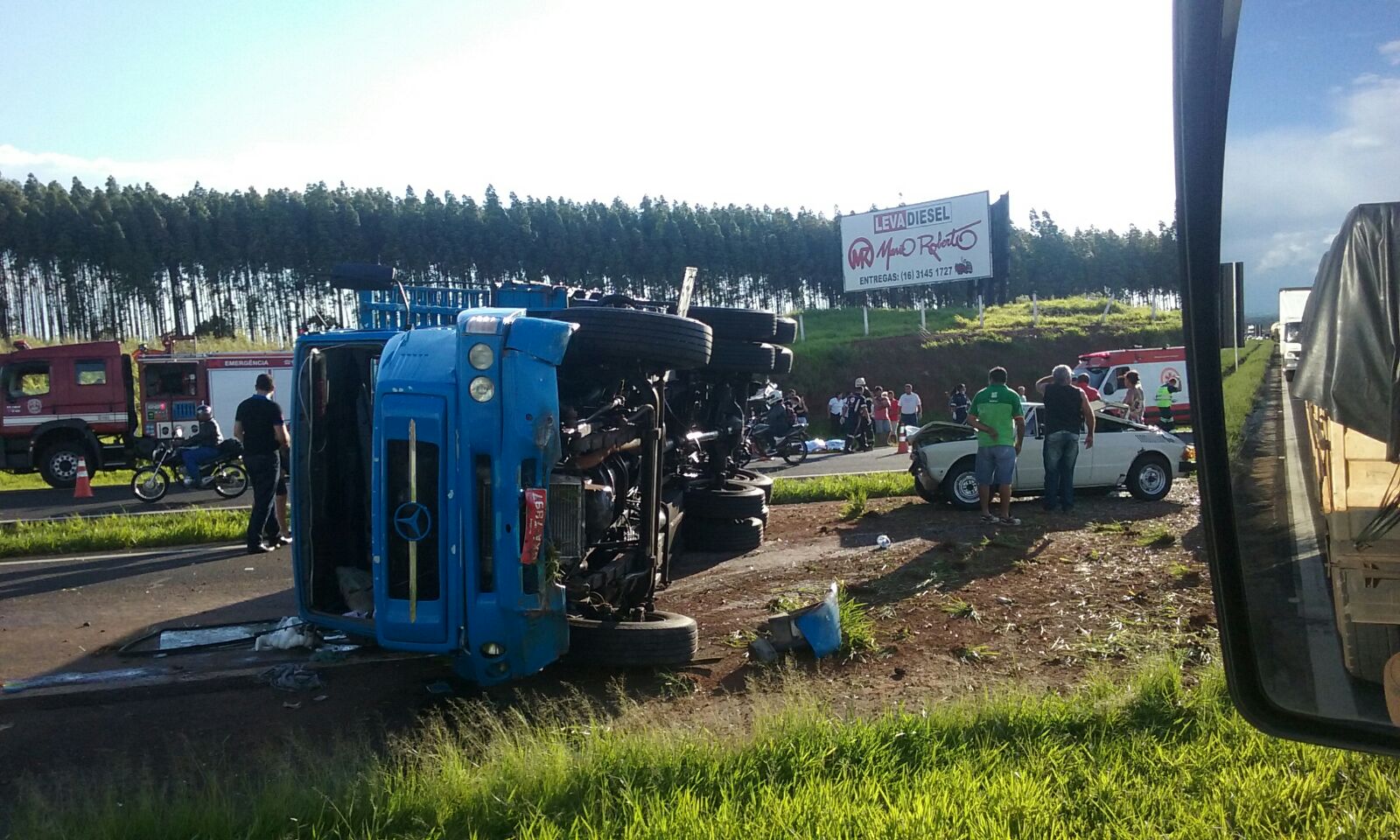 O acidente foi na Rodovia Ronan Rocha, próximo a Patrocínio Paulista