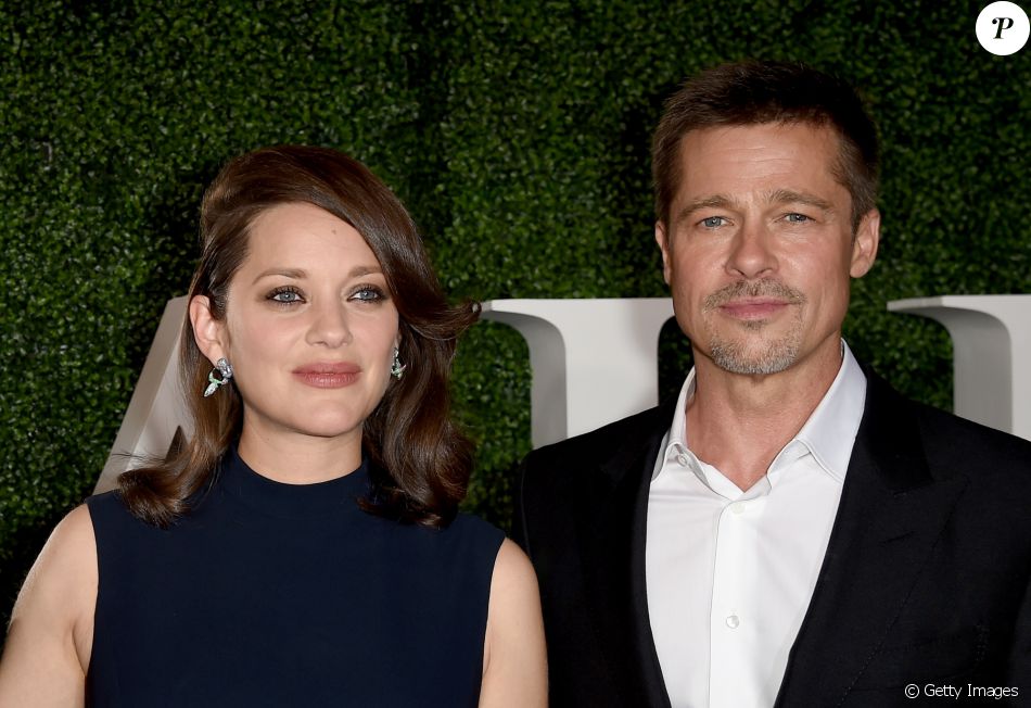 Marion Cotillard e Brad Pitt em premiére de Aliados (Foto: Purepeople)