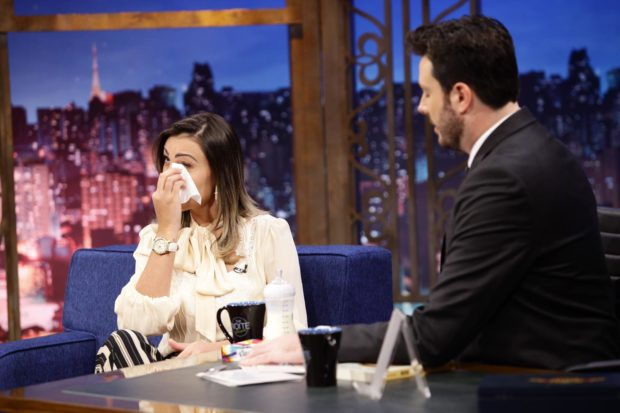 Andressa durante entrevista a Danilo Gentili (Foto: Gabriel Cardoso)
