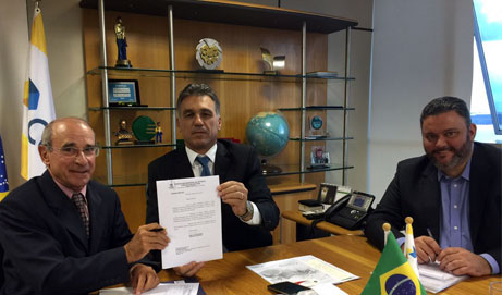 Reunião com o presidente dos Correios, deputado Guilherme Campos, pedindo inclusão de Batatais na Rede Brasileira de Cidades Digitais