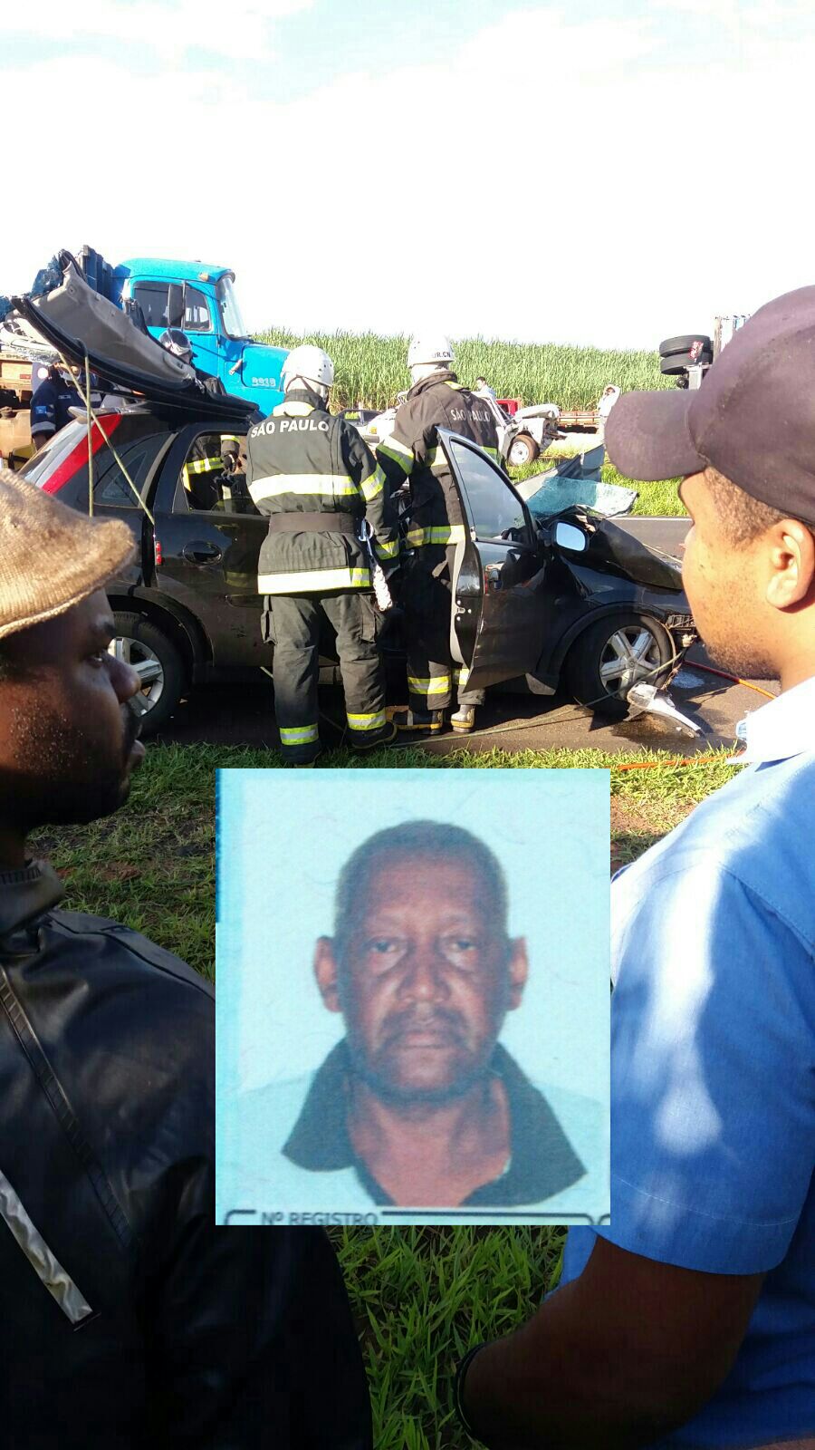 O aposentado Lécio do Nascimento, de 54 anos, não resistiu ao impacto e faleceu no local 
