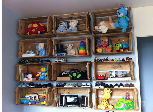 Caixotes são ótimos para organizar os brinquedos (Foto: Reprodução)