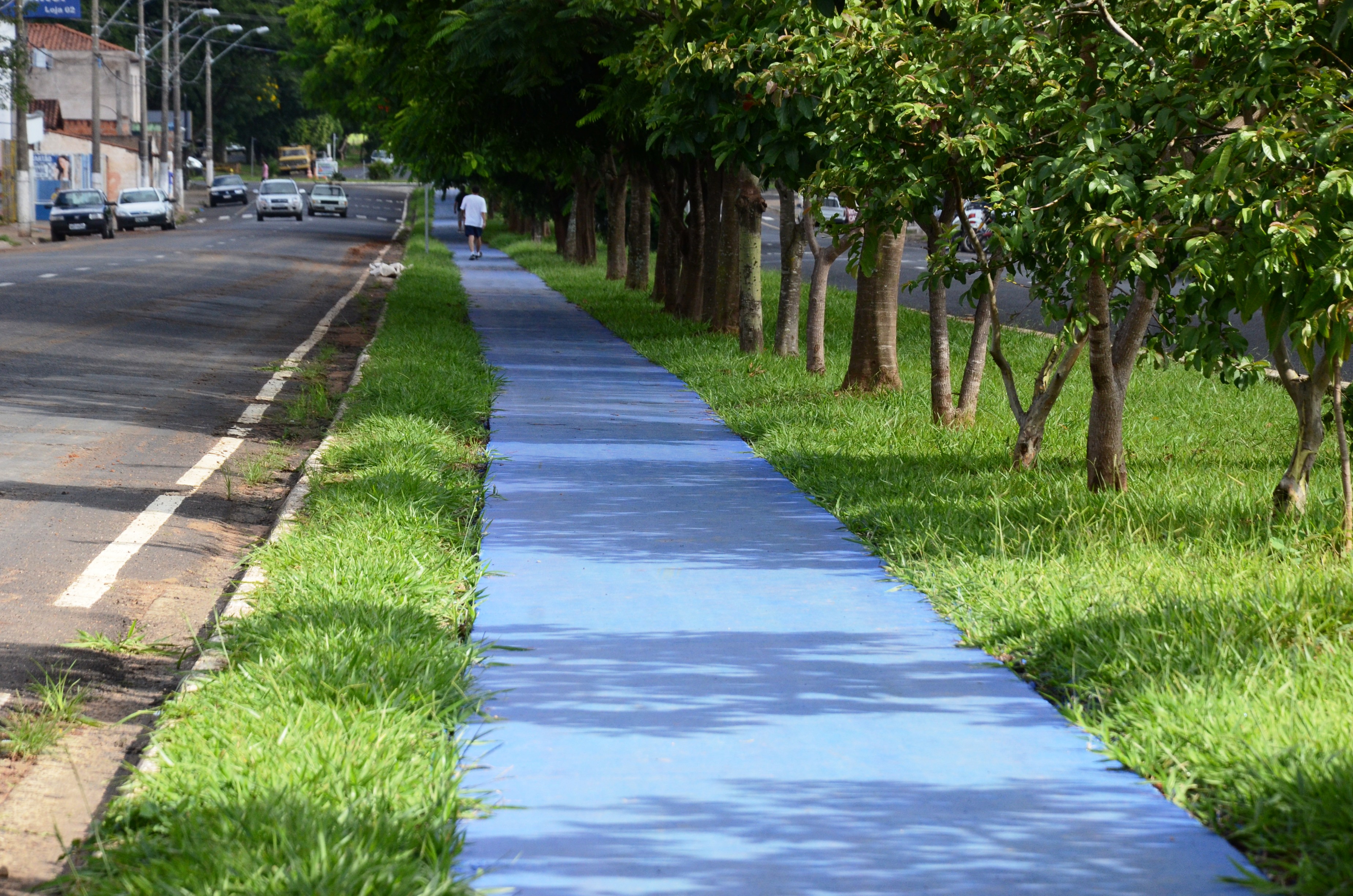 Algumas regiões de Franca já contam com a pista de caminhada (Foto: Prefeitura de Franca)