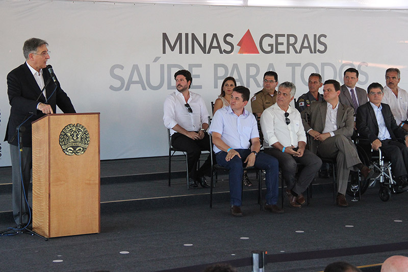 Governador de Minas faz discurso durante a cerimônia (Foto Hérick Rodrigues)
