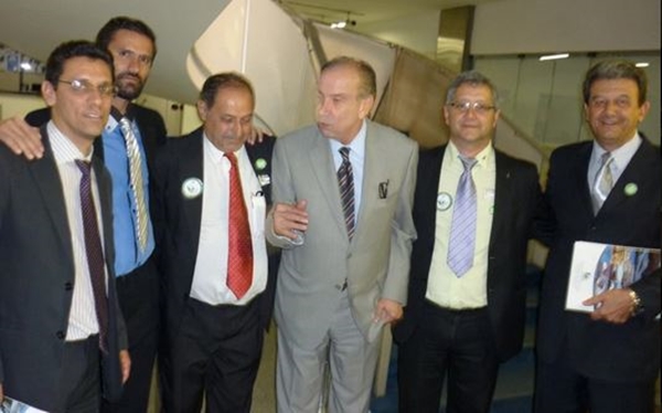 Prefeito e vereadores de Pedregulho em articulações no Congresso, com o Senador Aloisio Nunes, do PSDB (Foto Divulgação)
