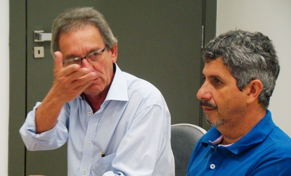 José Carlos Brigagão e Cláudio Masson, durante a reunião (Foto JF)