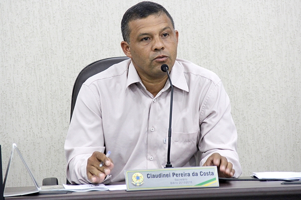 1º secretário da Câmara de Vereadores de Cássia, Claudinei Pereira da Costa, do PSC (Foto Hérick Rodrigues)