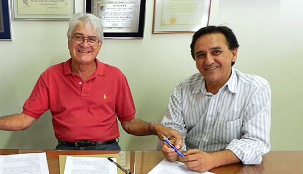 Deputado Engler e Prefeito Miguel acertaram convênio (Divulgação)