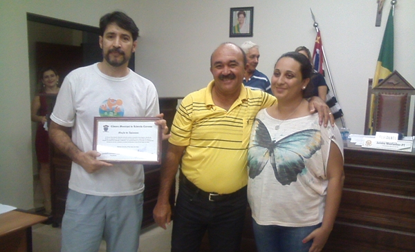 Professor Marcos, vereador Mauro e Tatiane Barreto