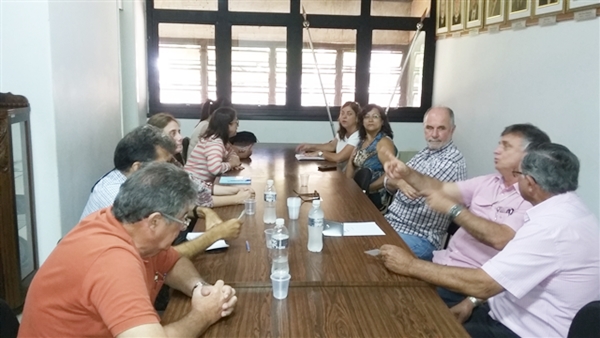 Reunião em que o início das obras da ETE São Joaquim foi anunciado (Foto Divulgação)