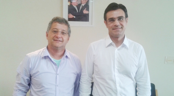 Prefeito Zezinho e o secretário Rodrigo Garcia (Foto Circuito Regional)