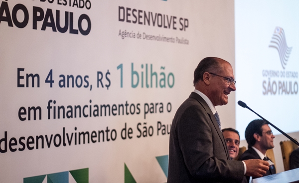 Governador Alckmin, quando lançou o Desenvolve SP (Foto Governo SP)
