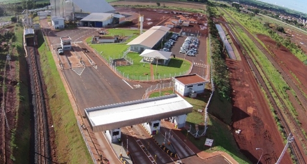 Vista aérea do Terminal Integrador da VLI em Guará, às margens da Via Anhanguera    (Foto VLI)
