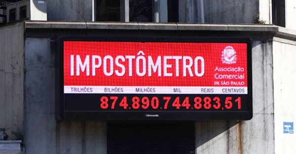 Impostômetro mede carga tributária do francano (Foto Arquivo JF)