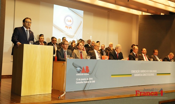 Presidente da OAB Federal fala durante a solenidade (Foto OAB)