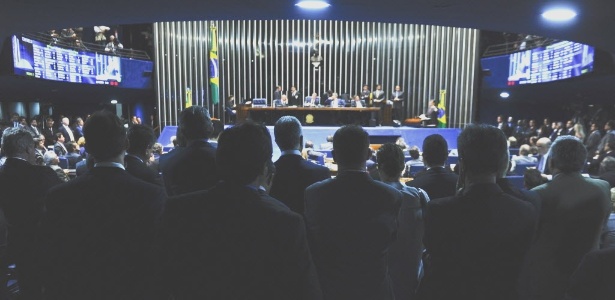 Senadores acompanham votação que decidiu pela manutenção da prisão do senador do MS (Foto Reprodução)