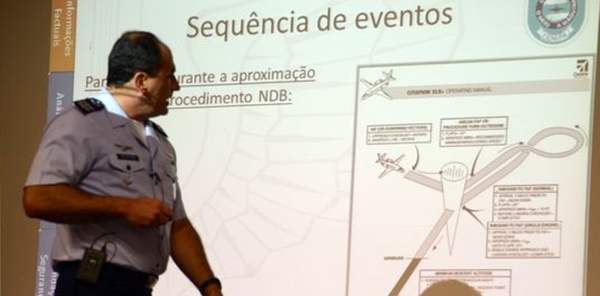 Oficial da Aeronáutica apresentou relatório nesta terça à tarde (Foto Agência Brasil)
