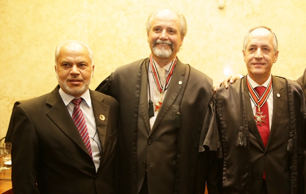 Vergara, com o vice e o Presidente do TRE-SP (Foto TRE-SP)
