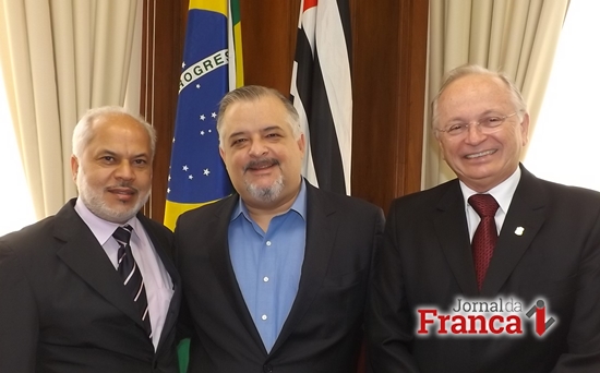 Vereador Vergara, Márcio França e o ex-deputado Ubiali