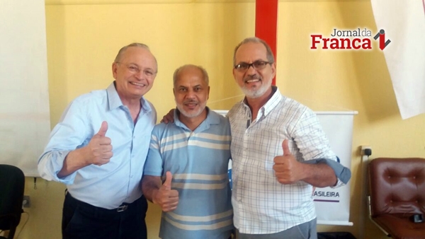 Ubiali, Vergara e o candidato a vice-prefeito anunciado hoje, João César
