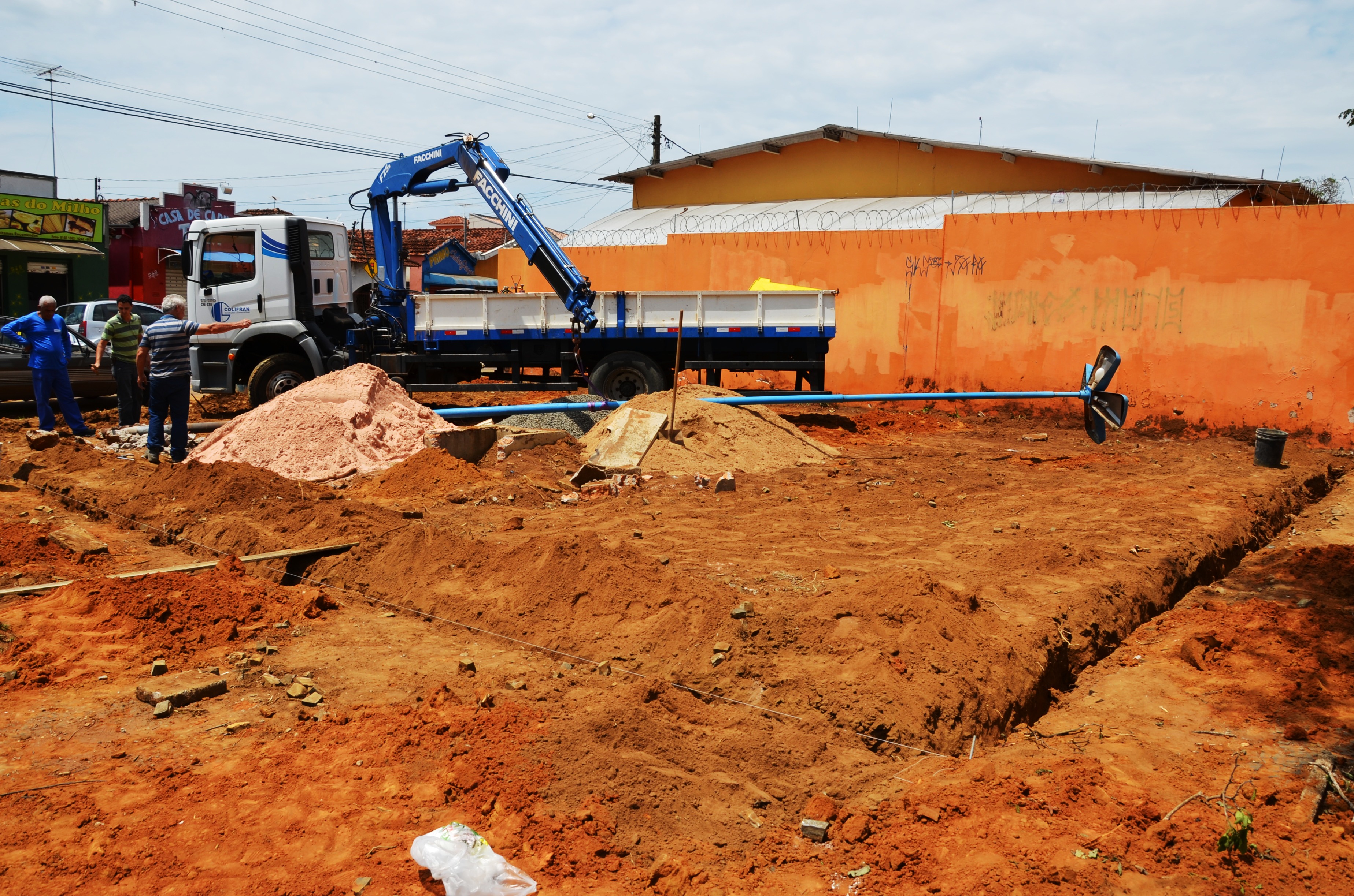 Demarcação da área que será ampliada começou a ser feita nesta semana (Foto: Prefeitura de Franca)
