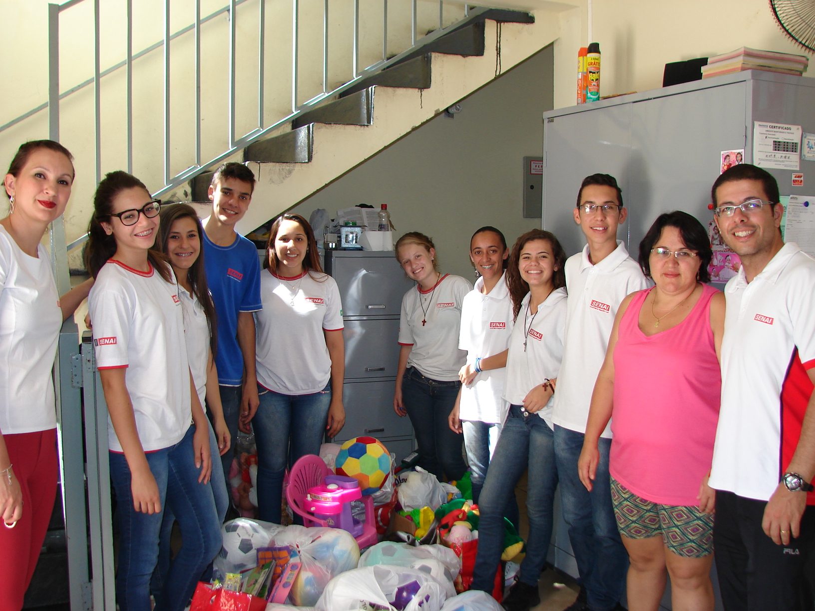 A alegria e satisfação dos alunos em poder fazer o bem e a diferença na vida das pessoas (Foto: Divulgação)