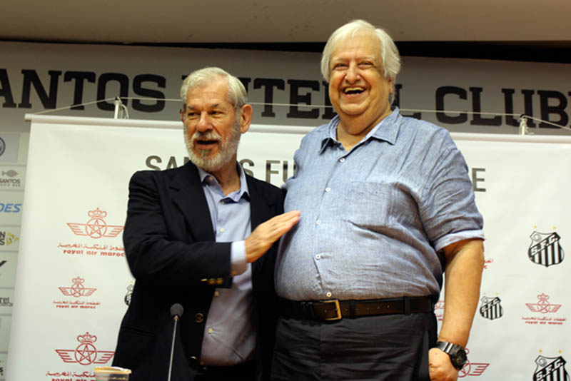 Lupércio Conde (à esquerda) e Modesto Roma Júnior (à direita) oficializaram a parceria entre Briosa e Peixe (Foto: Douglas Teixeira)