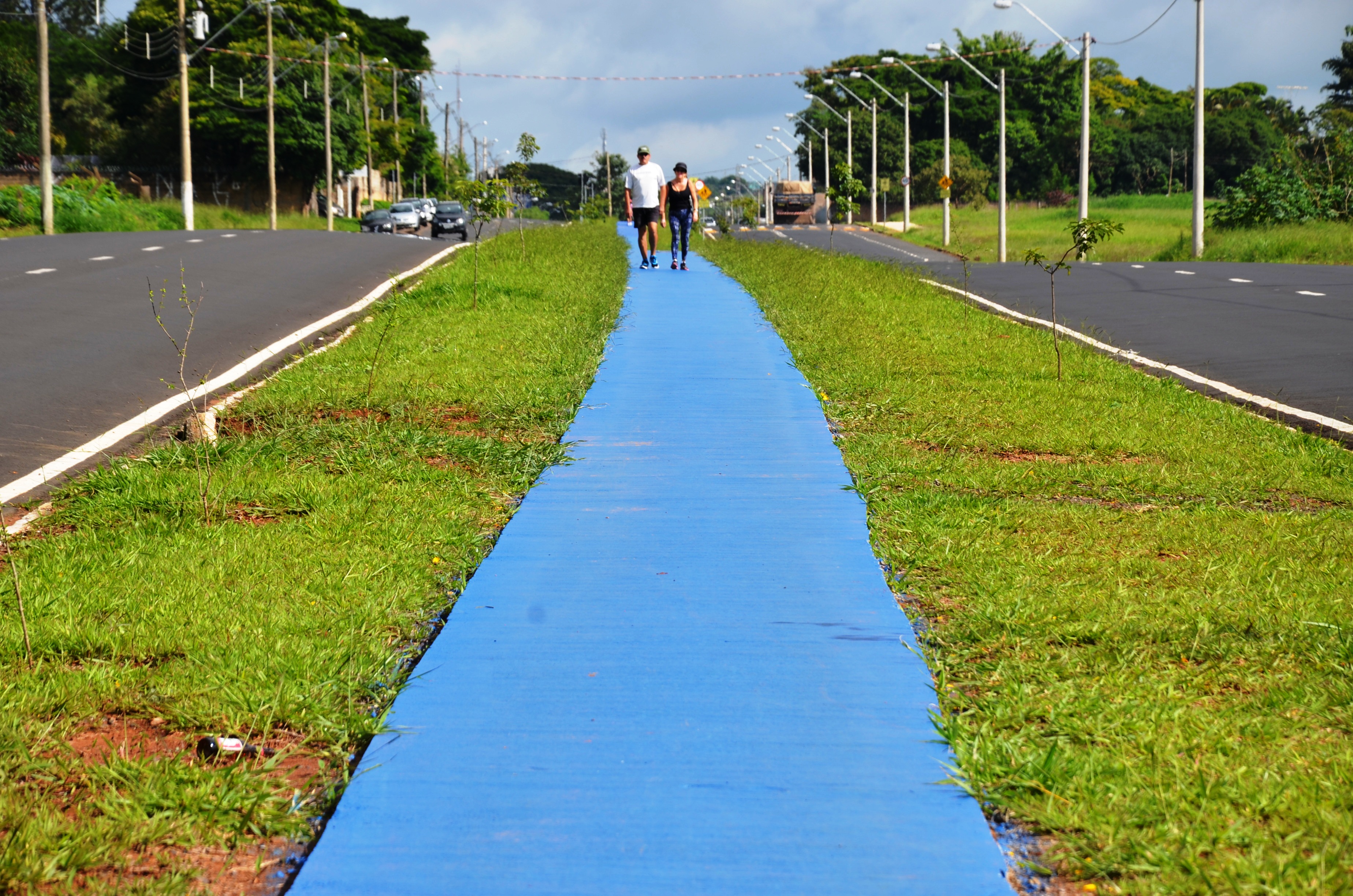 Novos espaços para pedestres e ciclistas na região Sul de Franca estão parcialmente concluídos (Foto: Prefeitura de Franca)