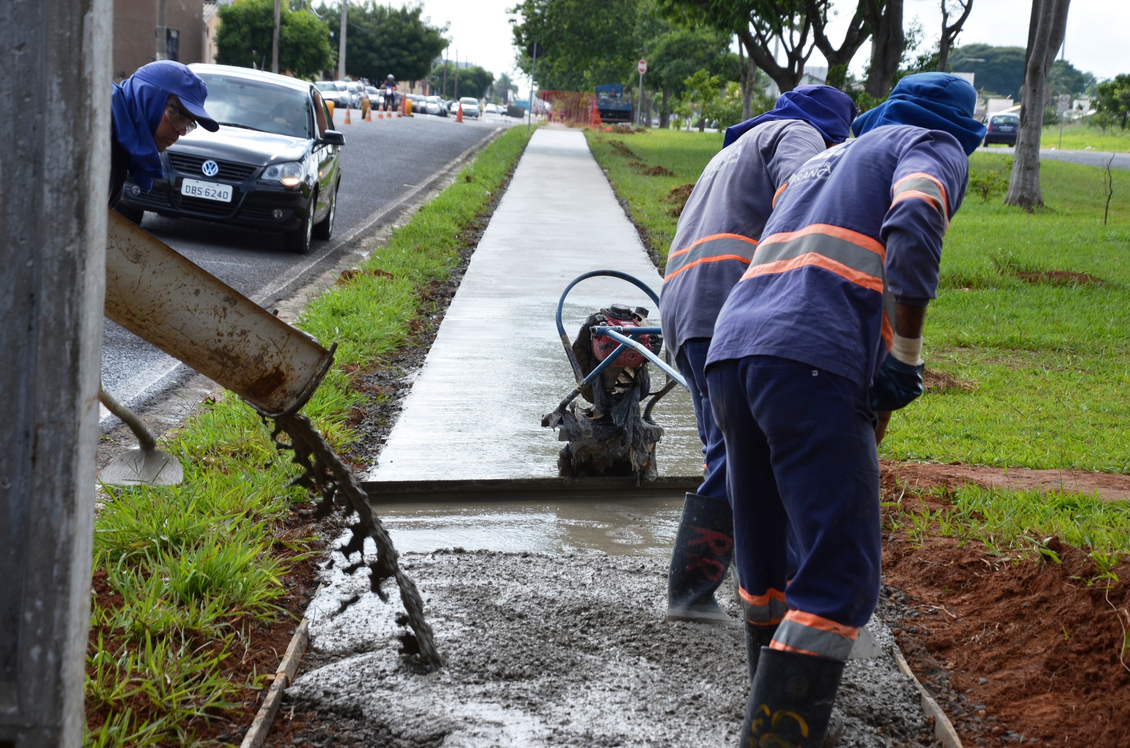 Obras na Avenida São Vicente estão avançadas e em fase de conclusão (Foto: Prefeitura de Franca)