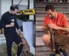 Jornalista do SBT adota cãozinho que agarrou na perna dele durante transmissão no RS - Jornal da Franca