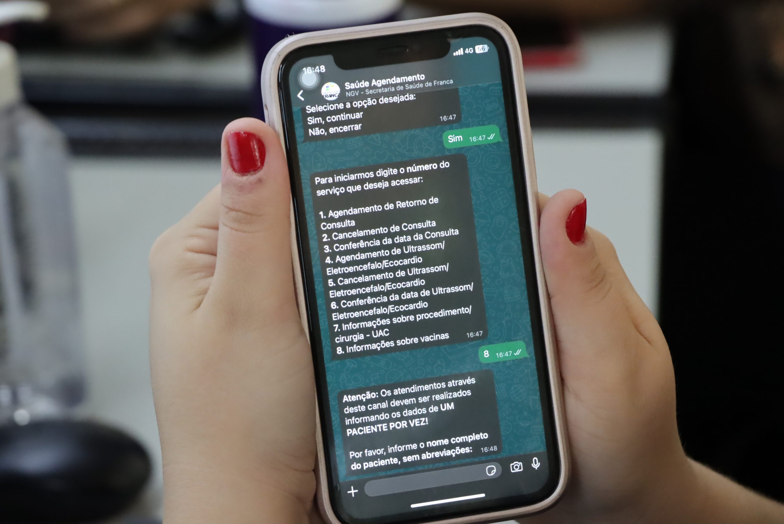 Jornal da Franca – Planification via WhatsApp : Saúde de Franca modernise le système et améliore le service
