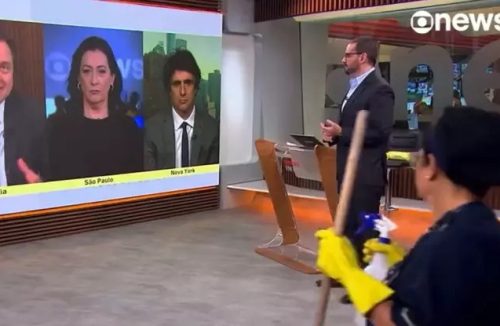 “Tia da limpeza” invade telejornal ao vivo na GloboNews, mas não causa embaraço - Jornal da Franca