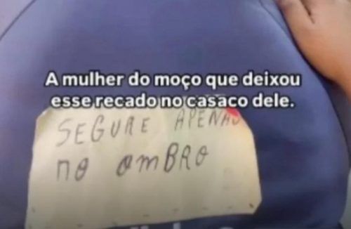 Motorista de aplicativo chama atenção ao andar com aviso colado nas costas - Jornal da Franca